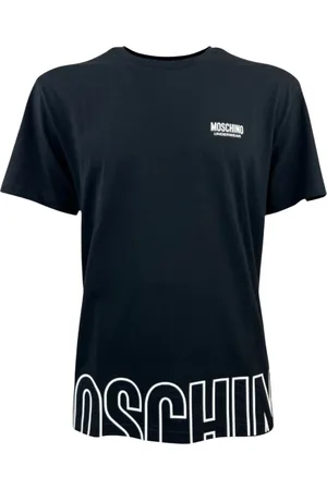 Moschino Koszulki, Mężczyzna, Czarny, M, Męski T-shirt z bawełny czarny Jersey