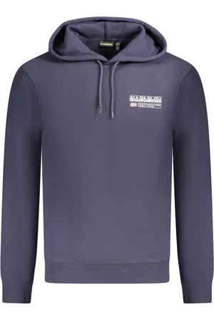Napapijri Bluzy, Mężczyzna, Niebieski, S, Granatowy Sweter z Nadrukiem