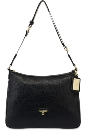 Pollini Torebki, Kobieta, Czarny, ONE SIZE, Torba na ramię z nadrukiem Heritage i lamówką