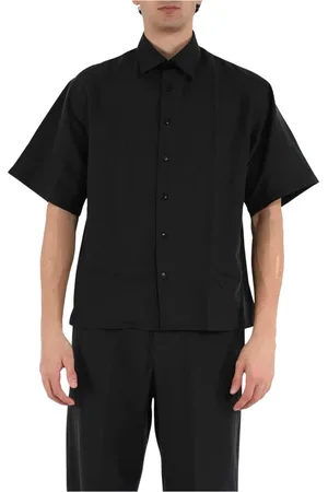 COSTUMEIN Koszule, Mężczyzna, Czarny, L, Lyocell Koszula z guzikami Relaxed Fit