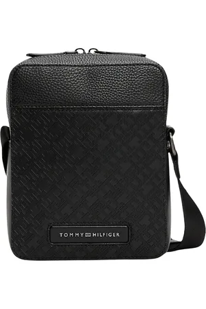 Tommy Hilfiger Torebki, Mężczyzna, Czarny, ONE SIZE, Monogram Mini Reporter Torba