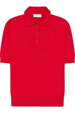 LANEUS Swetry, Mężczyzna, Czerwony, 2XL, Polo z dzianiny