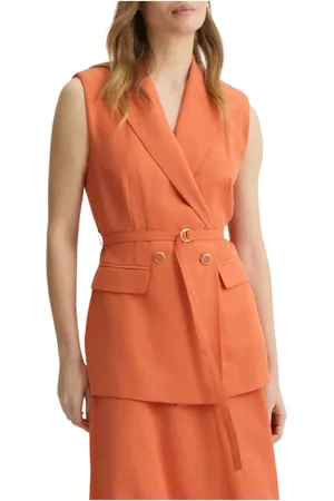 Liu Jo Kurtki, Kobieta, Pomarańczowy, XS, Terracotta Waistcoat Model Wa 5133 T4818