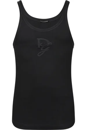 Dolce & Gabbana Koszulki, Mężczyzna, Czarny, L, Czarny Sweter Tank Top