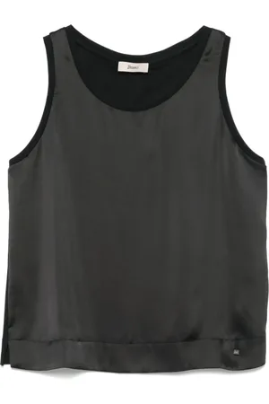 HERNO Koszulki, Kobieta, Czarny, S, Czarne T-shirty i Pola z Mini Logo