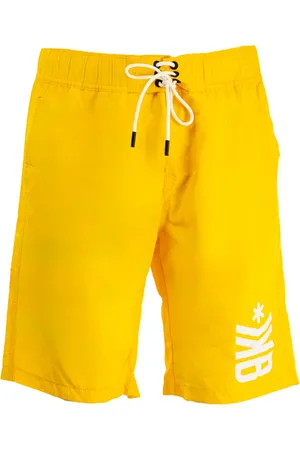 Bikkembergs Stroje kąpielowe, Mężczyzna, Żółty, 2XL, Długie Boardshorty dla Stylu Casual