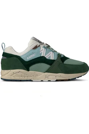 Karhu Buty, Mężczyzna, Zielony, 44 1/2 EU, Zamsz, Sneakersy w stylu retro z wysokiej jakości materiałów