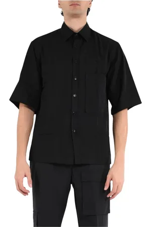 COSTUMEIN Koszule, Mężczyzna, Czarny, L, Lyocell Front Button Shirt