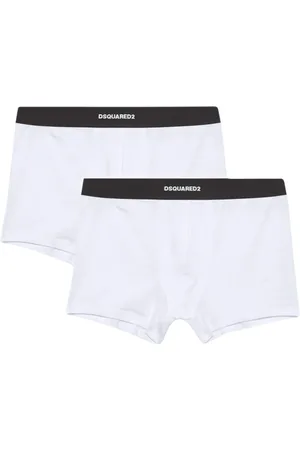 Dsquared2 Bielizna, Mężczyzna, Biały, 3XL, Elastyczne bawełniane logo trunks