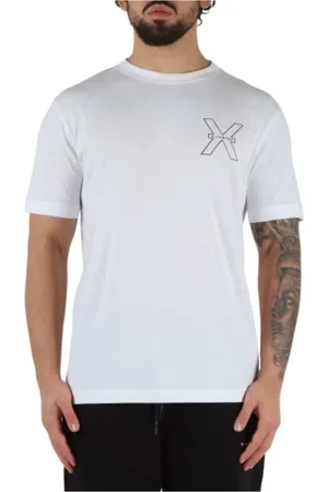 John Richmond Koszulki, Mężczyzna, Biały, L, Pablo T-Shirt z wytłoczonym logo