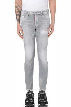 Dsquared2 Jeansy, Mężczyzna, Szary, XL, Spodnie Skater Jean dla Mężczyzn