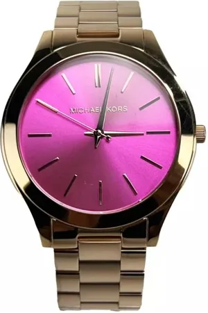 Michael Kors Akcesoria, unisex, Różowy, ONE SIZE, Minimalistyczny Stalowy Zegarek Runway