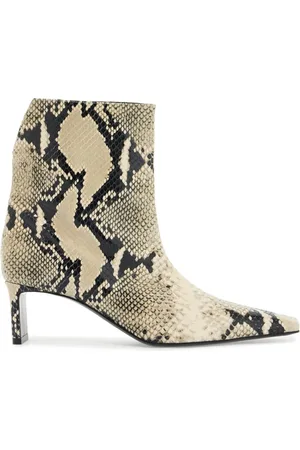 Khaite Buty, Kobieta, Szary, 36 EU, Skóra, Botki z Skóry Pytona
