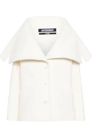 Jacquemus Kurtki, Kobieta, Beżowy, L, Le Caban Caruso Short Coat