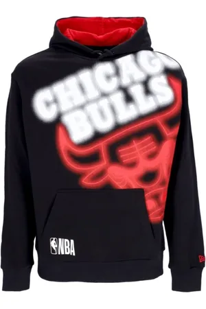 New Era Bluzy, Mężczyzna, Czarny, 2XS, Neon NBA Hoodie