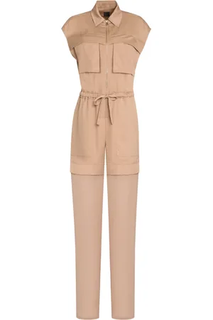 Pinko Kombinezony, Kobieta, brązowy, S, Poliester, Kombinezon Utility Crepe