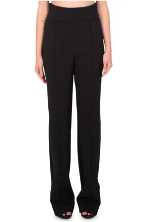 Pinko Spodnie, Kobieta, Czarny, L, Poliester, Solopaca Tech Flared Trousers