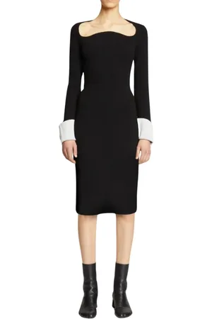 Proenza Schouler Sukienki, Kobieta, Czarny, L, Elegancka Sukienka Midi