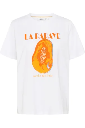 Saint Tropez Koszulki, Kobieta, Biały, L, T-shirt Bird Of Paradise