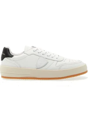 Philippe model Buty, Mężczyzna, Biały, 42 EU, Skóra, Nicetomaia Skórzane Sneakersy