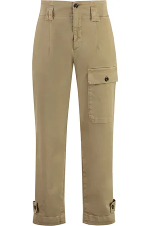 Pinko Spodnie, Kobieta, Beżowy, M, Bawełna, Spodnie Cargo Globo Stretch Cotton