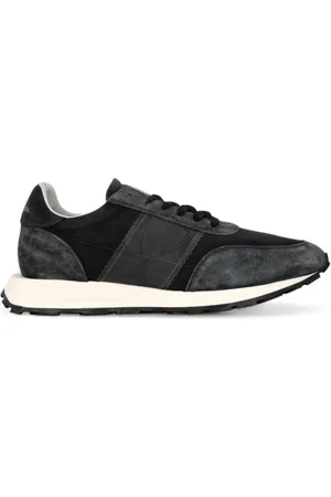 Philippe model Buty, Mężczyzna, Czarny, 40 EU, Nylon, Nylonowe Sneakersy z Zamszowymi Detalami