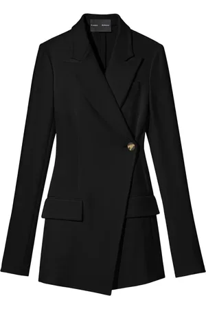 Proenza Schouler Kurtki, Kobieta, Czarny, S, Poliester, Czarna krepowana marynarka