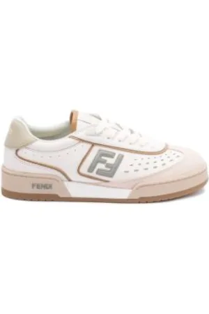 Fendi Buty, Kobieta, Beżowy, 40 EU, Stylowe Match Sneakers
