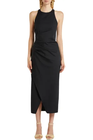 MARELLA Sukienki, Kobieta, Czarny, S, Nylon, Elegancka Czarna Sukienka