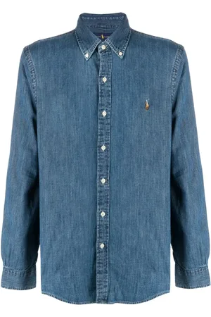 Ralph Lauren Koszule, Mężczyzna, Niebieski, 2XL, Bawełna, Koszula dżinsowa