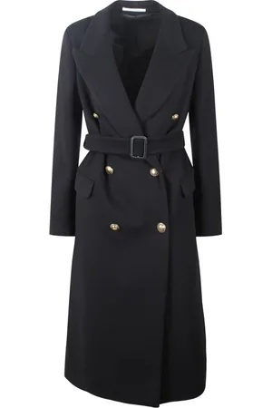 TAGLIATORE Płaszcze, Kobieta, Czarny, L, Wełna, Jole Coat
