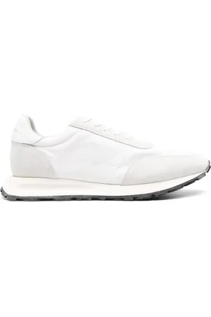 Philippe model Buty, Mężczyzna, Biały, 43 EU, Białe Obuwie z Tkaniny i Skóry