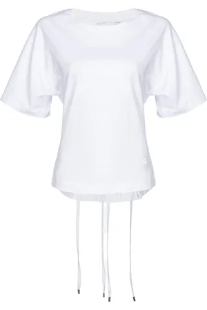 Pinko Koszulki, Kobieta, Biały, M, Tatami Laces Detail Tee