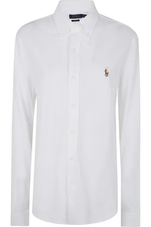 Ralph Lauren Koszule, Mężczyzna, Biały, 2XL, Bawełna, Koszulka sportowa z długim rękawem