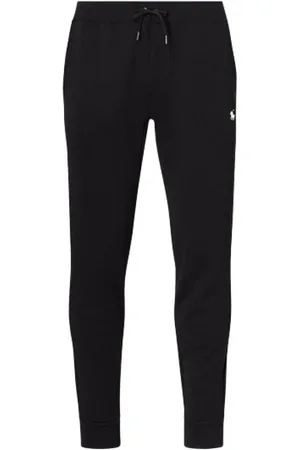 Ralph Lauren Spodnie, Mężczyzna, Czarny, L, Bawełna, Czarne spodnie dresowe z regulowanym pasem