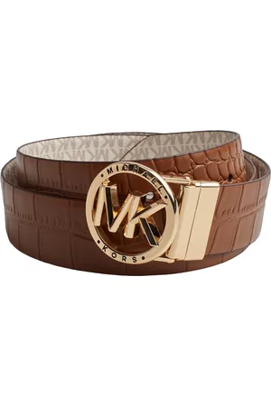Michael Kors Akcesoria, Kobieta, brązowy, L, Skóra, Pasek z Rękawem w Teksturze Krokodyla