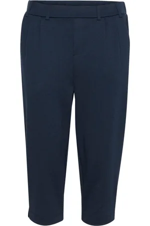Kaffe Spodnie, Kobieta, Niebieski, L, Capri Pants Midnight Marine