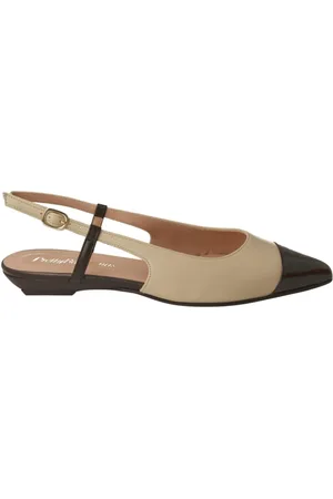Pretty Ballerinas Buty, Kobieta, Wielobarwność, 39 EU, Skóra, Baleriny Ivory and Black Leather Ballerina Kamala