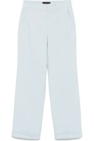 Peuterey Spodnie, Kobieta, Niebieski, XS, Bawełna, Błękitne Spodnie