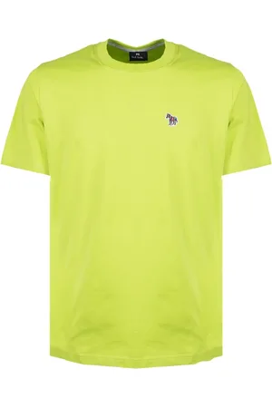 Paul Smith Koszulki, Mężczyzna, Zielony, 2XL, Bawełna, Lime Zebra Logo Tee
