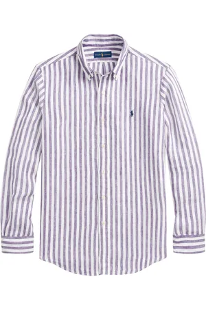 Ralph Lauren Koszule, Mężczyzna, Wielobarwność, L, Len, Elegancka Koszula Lniana z Długim Rękawem w Wielu Kolorach
