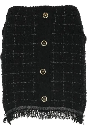 Pinko Spódnice, Kobieta, Czarny, XS, Wełna, Spódnica Girino