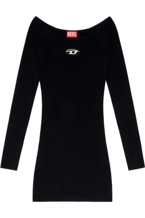Diesel Sukienki, Kobieta, Czarny, M, Elegancka Sukienka Damska
