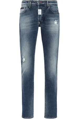 Philipp Plein Jeansy, Mężczyzna, Niebieski, W29, Bawełna, Spodnie Casualowe