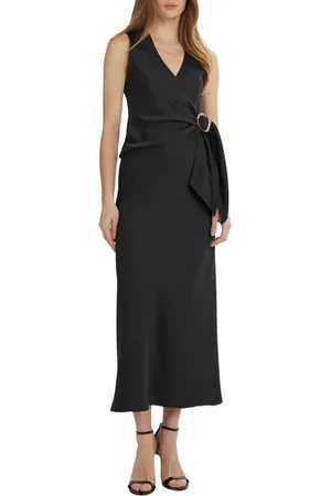 MARELLA Sukienki, Kobieta, Czarny, M, Elegancka Czarna Sukienka Titano
