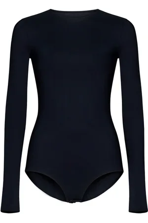 Maison Margiela Koszulki, Kobieta, Czarny, XS, Czarny Body z Lycry Topwear