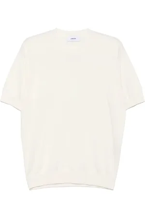 LARDINI Koszulki, Mężczyzna, Beżowy, XL, Klasyczny Bawełniany T-shirt dla Mężczyzn