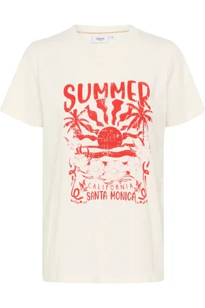 Saint Tropez Koszulki, Kobieta, Niebieski, XL, T-shirt z Graficznym Nadrukiem Ice