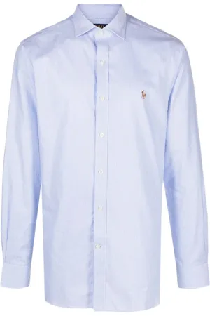 Ralph Lauren Koszule, Mężczyzna, Niebieski, L, Bawełna, Casualowa koszula z długim rękawem