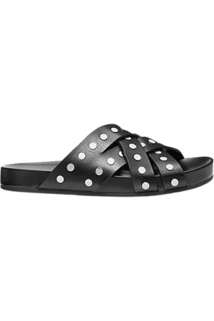 Michael Kors Buty, Kobieta, Czarny, 37 1/2 EU, Czarne płaskie sandały sneakers
